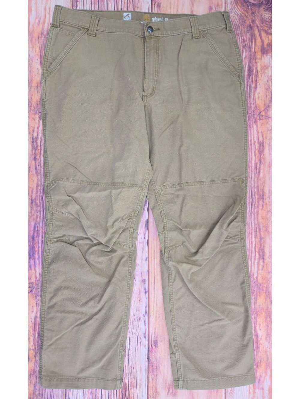 Carhartt Full Swing Relaxed Fit Beige Work Pants Size 40x30
